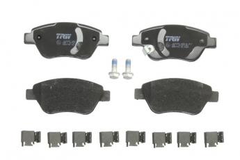 Купить GDB1700 TRW Тормозные колодки передние Corsa D (1.0, 1.2, 1.4) с звуковым предупреждением износа
